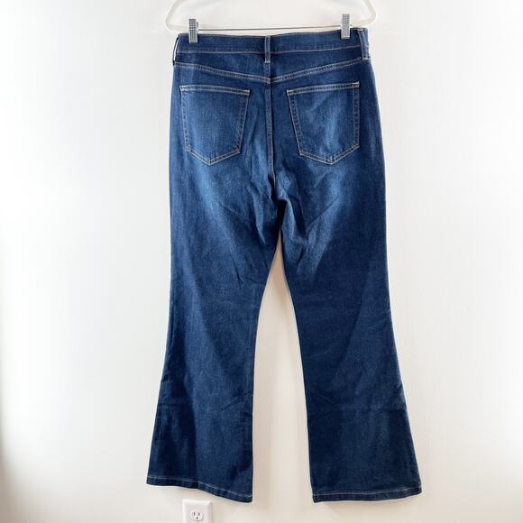 GAP High Rise 70s Flare Leg Jeans Dark Wash Blue 32 / 14 - Picture 6 of 12